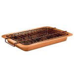 Tapadásmentes szalonna sütőtálca serpenyő, csepegtető tálcával   Bacon Bonanza Copper