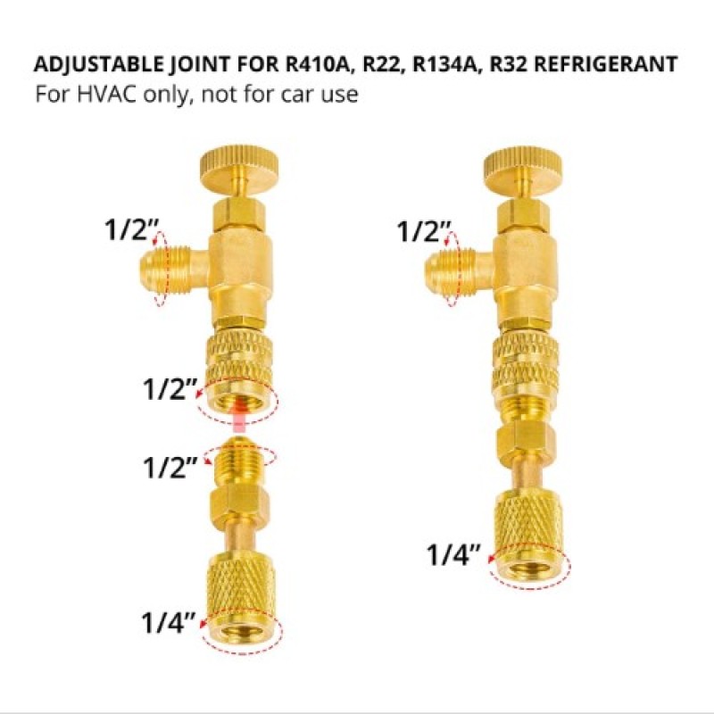 Haina HA-2103 klímaszerelő nyomásellenőrző készlet 2500 psi hűtőközeg vizsgálathoz