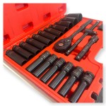 Hitman HA-6844 1/2" Gépi Dugókulcs készlet – 23 részes, 12 lapfejű kivitel
