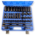 Hitman HA-2581 Erősített 1/2" 12 lapfejű dugókulcs készlet – prémium fekete kivitel