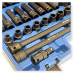 Hitman HA-2581 Erősített 1/2" 12 lapfejű dugókulcs készlet – prémium fekete kivitel