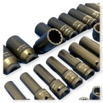 Hitman HA-2581 Erősített 1/2" 12 lapfejű dugókulcs készlet – prémium fekete kivitel