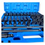 Hitman HA-2581 Erősített 1/2" 12 lapfejű dugókulcs készlet – prémium fekete kivitel