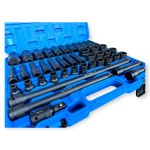 Hitman HA-2581 Erősített 1/2" 12 lapfejű dugókulcs készlet – prémium fekete kivitel