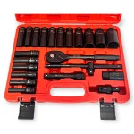 Hitman HA-6844 1/2" Gépi Dugókulcs készlet – 23 részes, 12 lapfejű kivitel