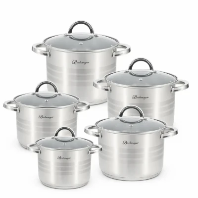 10 részes rozsdamentes edénykészlet – indukciós - Bachmayer BM-15795 Home