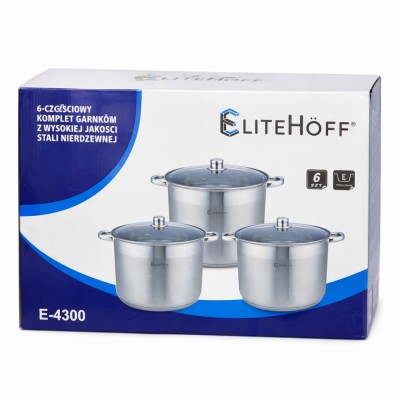 Rozsdamentes edénykészlet – 6 részes EliteHoff E-4300