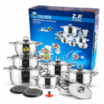Z.P. Home ZPH-200 17 részes rozsdamentes edénykészlet – 12 rétegű aljjal