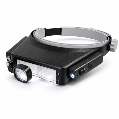 Fejpántos nagyító, Fejre szerelhető nagyító dupla LED világítással ZL202230196184-9