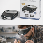 Fejpántos nagyító, Fejre szerelhető nagyító dupla LED világítással ZL202230196184-9