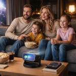 Android 12 WiFi Elektromos Fókusz Projektor S26 – Hordozható 4K Támogatású Mini Okos Projektor Otthoni Mozizáshoz