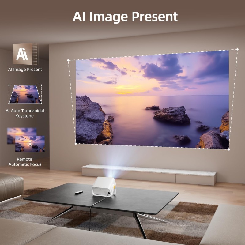 Sumker Hordozható Smart Projektor – Android 11 (KL25-714)