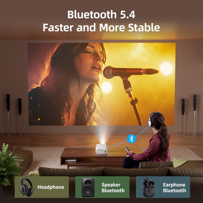Sumker Hordozható Smart Projektor – Android 11 (KL25-714)