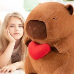 Capybara plüss - szívvel -  50cm Extra Nagy