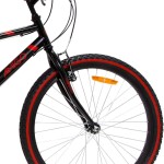 MTB 24" Amigo Rock kerékpár - uniszex - Shimano váltóval 18 sebességes - 135 cm-től használható kézifékkel, tárcsafékkel - fekete/piros