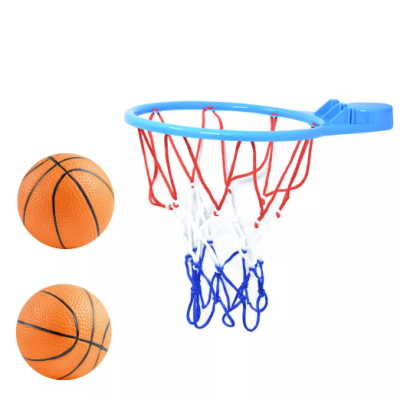 Mini kék kosárlabda szett, 2 db labdával