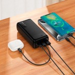 HOCO J159B Powerbank 30000mAh – Hordozható Gyorstöltő PD/QC Támogatással, 22.5W, 2×USB + Type-C