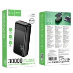 HOCO J159B Powerbank 30000mAh – Hordozható Gyorstöltő PD/QC Támogatással, 22.5W, 2×USB + Type-C