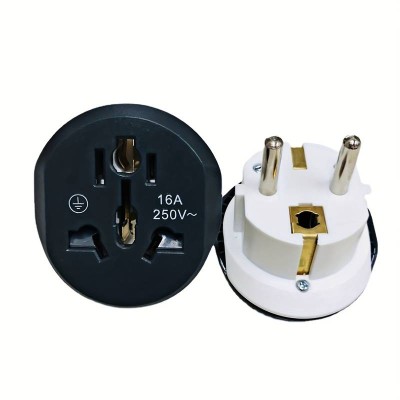 Univerzális 16A adapter európai dugótípushoz utazási adapter dugós adapter 2 tűs 4,8 mm-es AC fali elektromos aljzat