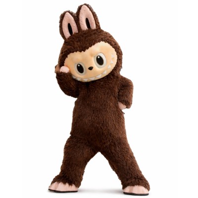 Labubu stílusú barna nyuszi jelmez – extra puha és cuki megjelenés