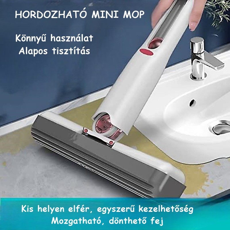 Hordozható kézi mini mop, felmosó, takarító