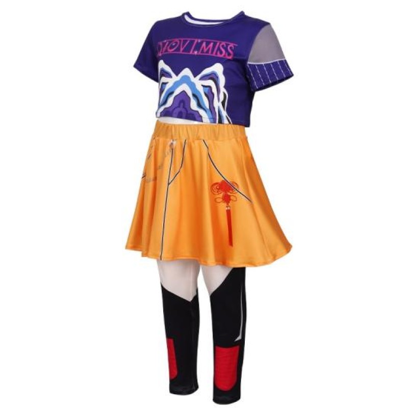 K-Pop Demonvadász Mira jelmez parókával – gyerek cosplay szett