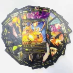 Pokemon  kártya készlet, fekete 25 db vizallo plasztik kartya Trading Card Game Waterproof Plastic