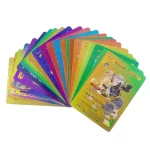 Pokemon  kártya készlet, színes 25 db vizallo plasztik kartya Trading Card Game Waterproof Plastic