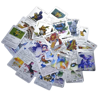 Pokemon  kártya készlet, Silver 25 db vizallo plasztik kartya Trading Card Game Waterproof Plastic