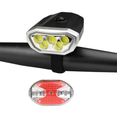 Qixun Tölthető LED bicikli kerékpár lámpa szett 5 LED QX-T0505
