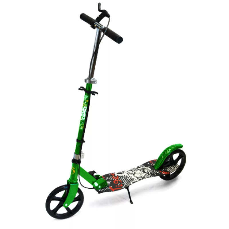 Scooter Tiger roller kézifékkel - zöld