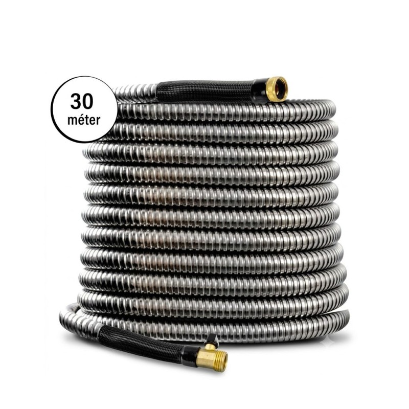 Steel Hose csavarodásmentes extra erős fém locsolótömlő, slag 30 méter