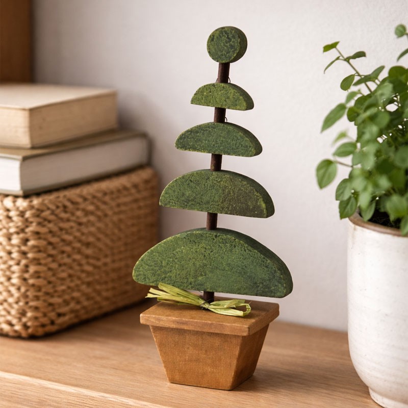 Festett fa dekoráció