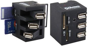 USB Combo kártyaolvasó+HUB