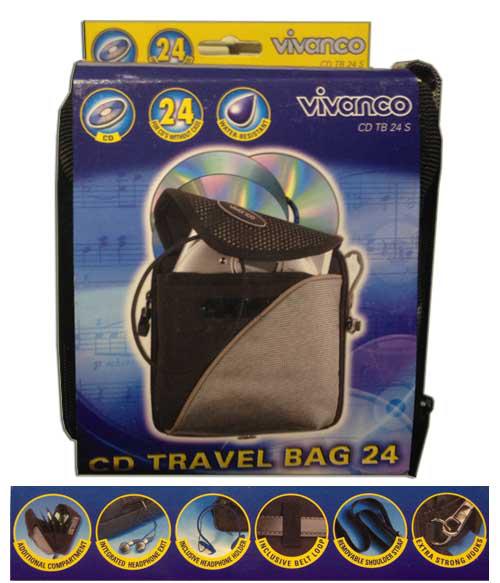 Vivanco CD TRAVEL BAG 24 db-os