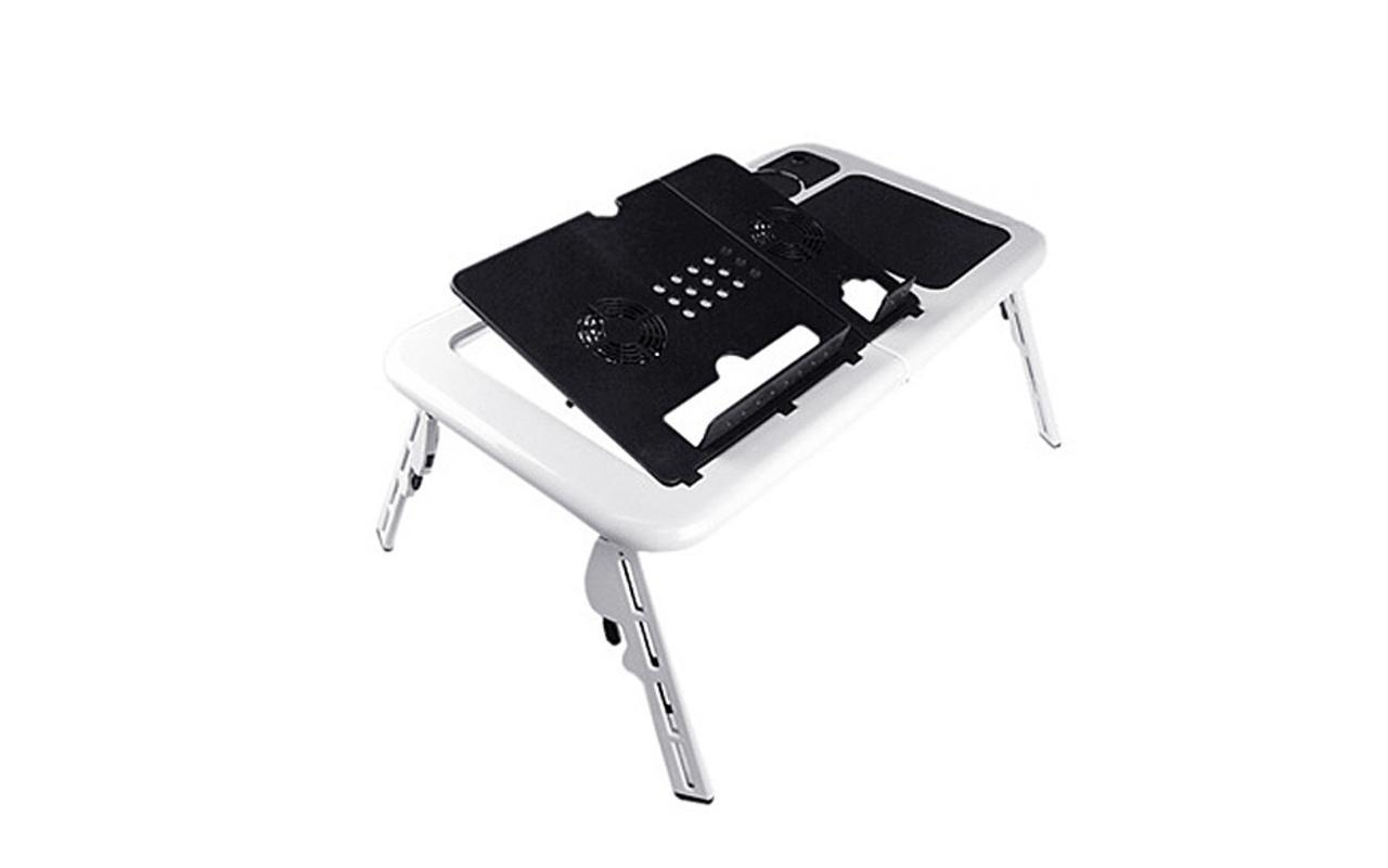 E- TABLE Összecsukható asztal ( USB Laptop  2 Hűtő, egér Pad - Könnyű és extra erős)
