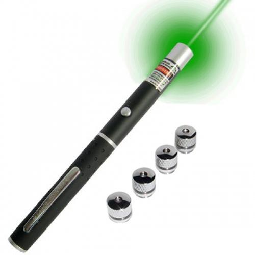 Green Laser Pointer cserélhető fejrésszel +4 FEJ (Extra erős)