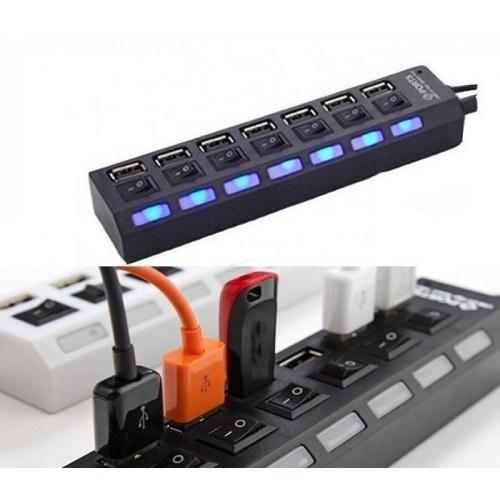 USB 2.0 Hi-Speed Hub 7 Port - Supports 500GB