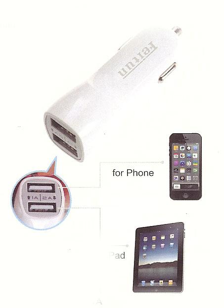 Feitun AH0030 DUAL USB CAR CHARGER 3000A ( for phone & pad )