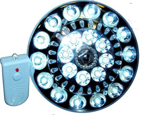 Flying disk type charged remote control emergency lamp YD-678