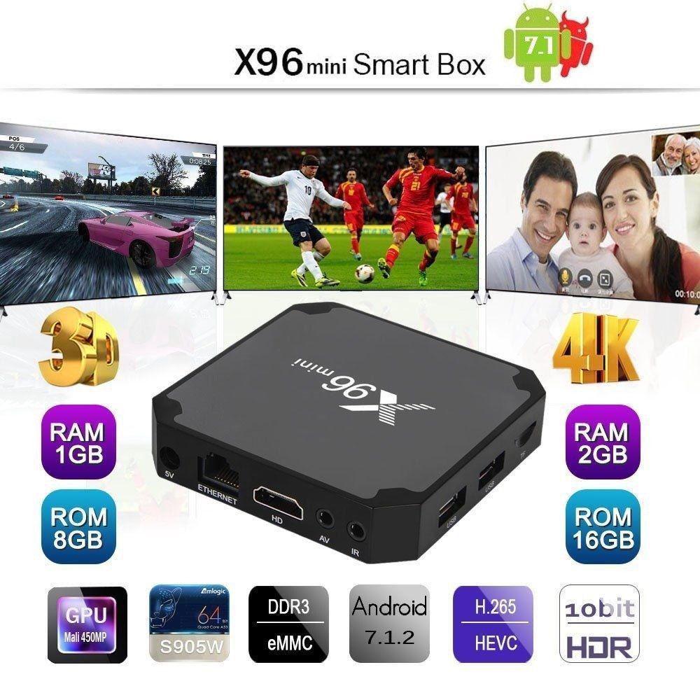 X96 Mini Android 7.1.2 Smart TV Box - tv okosító / 4K video, H.264, WiFi