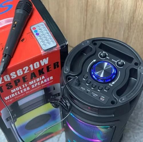 Hordozható RGB Party Hangszóró/Hangfal mikrofonnal ZQS-6210W BT