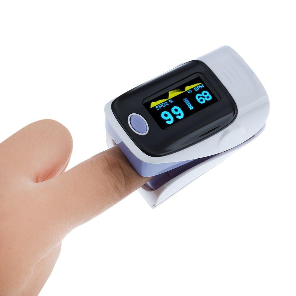 Ujj pulzus és oxigén mérő - Fingertip Pulse Oximeter - Véroxigén szint és pulzus mérő 