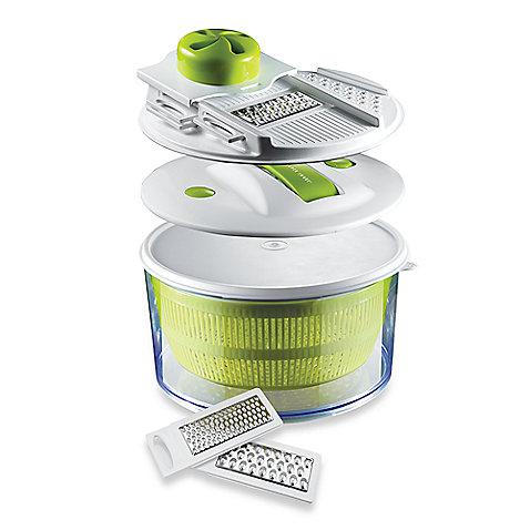 APRÍTÓ KÉSZLET SALÁTÁKHOZ , SALAD SPINNER MANDOLINE SLICER 4-in-1 Salad