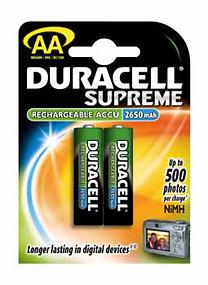 DURACELL RECHARGEABLE NI-MH HR06-AA-SUPREME 2650 mAh BL*2 tölthető ceruza akku