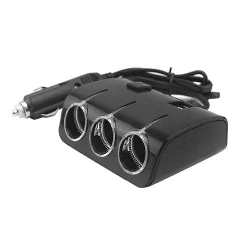 Szivargyújtó elosztó 3 Aljzat + USB ,120W, 12V / 24V Olesson NO.1528