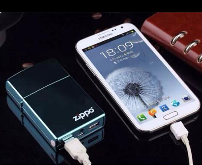 Power Bank Zippo Lighter (with LED & 2 USB Output) 16000 mAh