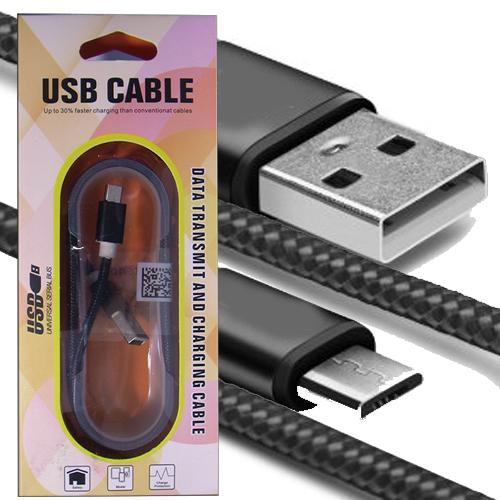 Micro USB 5 Pin Strong Fabric Braided Cable Data Transmit and charging High Speed 10195