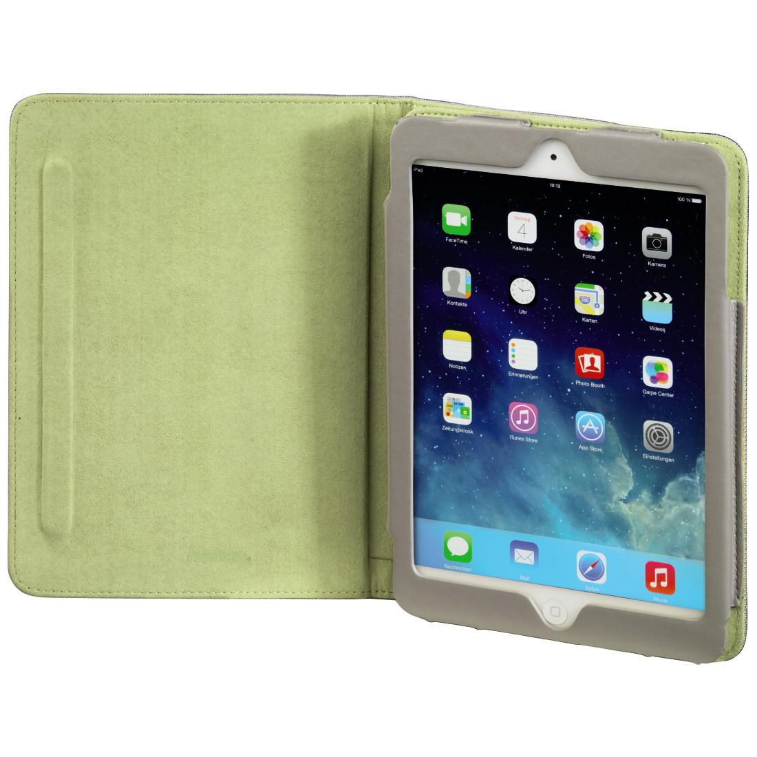 Hama "Lissabon" Portfolio for Apple iPad Air, silver/green 00104647