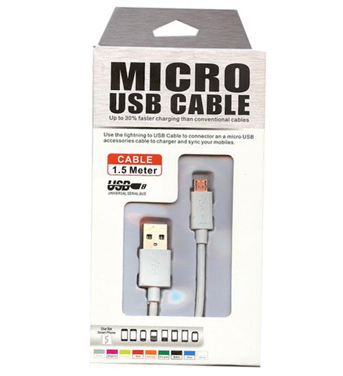 Micro USB Kábel 1.5 m Fehér